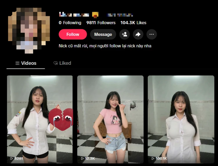 Tạo hình nữ sinh đứng nhảy phản cảm, kênh TikTok này khiến dư luận vô cùng bức xúc
