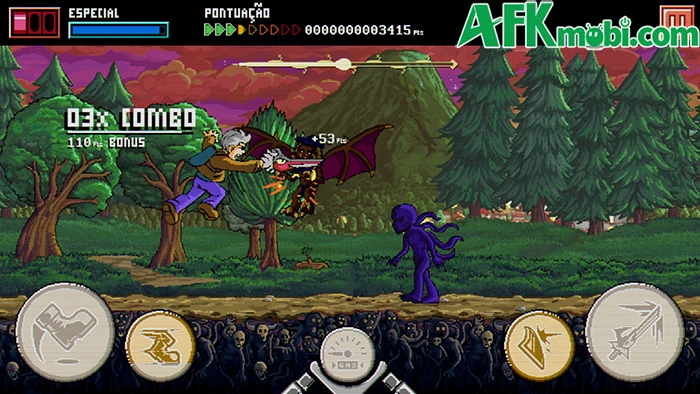 The Old Man & The Demon Sword game hành động cuộn cảnh 2D