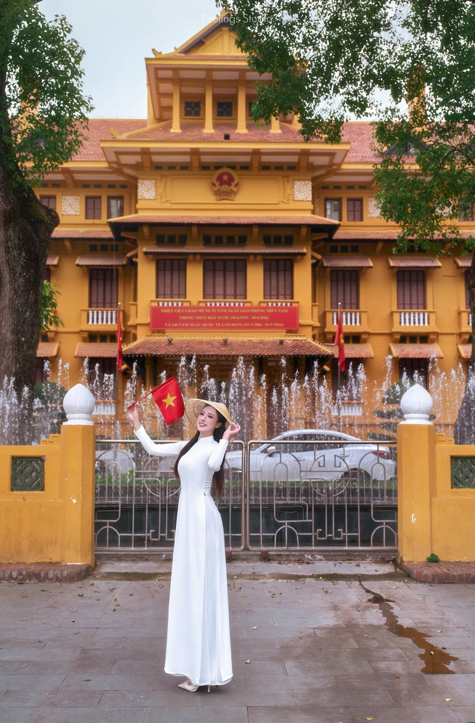 Thích thú với bộ ảnh áo dài ý nghĩa của Á Khôi Phương Anh nhân dịp kỷ niệm Ngày Thống nhất đất nước