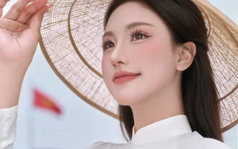 Thích thú với bộ ảnh áo dài ý nghĩa của Á Khôi Phương Anh nhân dịp kỷ niệm Ngày Thống nhất đất nước