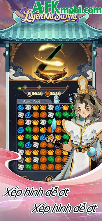 Tiny Artificer game tu tiên độc đáo khi kết hợp xếp khối match-3