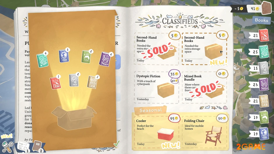 Tiny Bookshop – Game quản lý hiệu sách ven biển chữa lành trên mobile Tiny Bookshop – Game quản lý hiệu sách ven biển chữa lành trên mobile