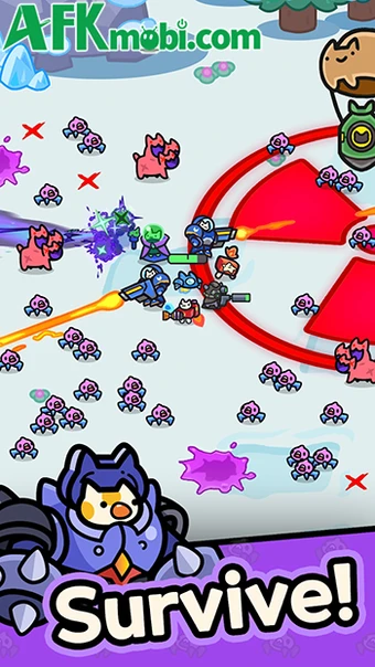 Tiny Cat Assemble: Survivors game hành động roguelike đơn giản