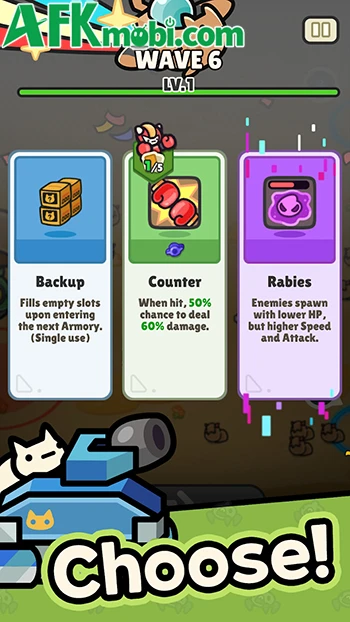 Tiny Cat Assemble: Survivors game hành động roguelike đơn giản