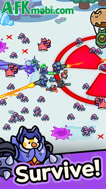 Tiny Cat Assemble: Survivors game hành động roguelike đơn giản