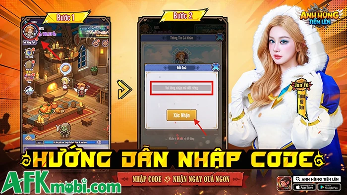 Tổng hợp gift code game Anh Hùng Tiến Lên mới nhất trong tháng