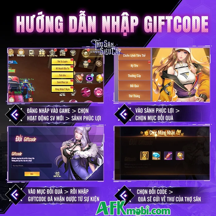 Tổng hợp gift code game Thợ Săn Siêu Cấp mới nhất trong tháng