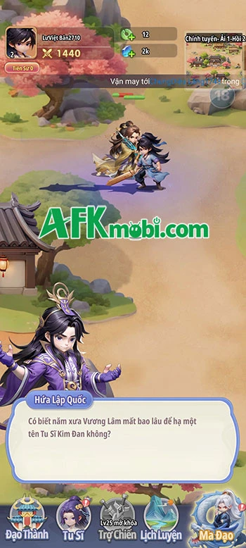 Trải nghiệm đấu tướng kết hợp tu tiên với Tiên Nghịch Mobile