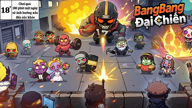 Trải nghiệm phòng thủ trước bọn zombie với Bang Bang Đại Chiến