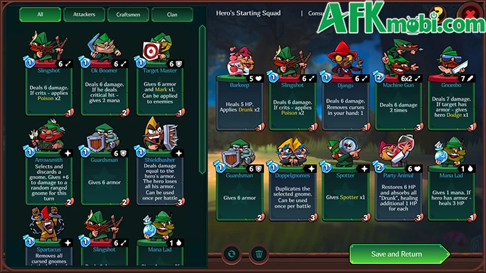 Union of Gnomes Mobile game chiến thuật dùng thẻ bài roguelite