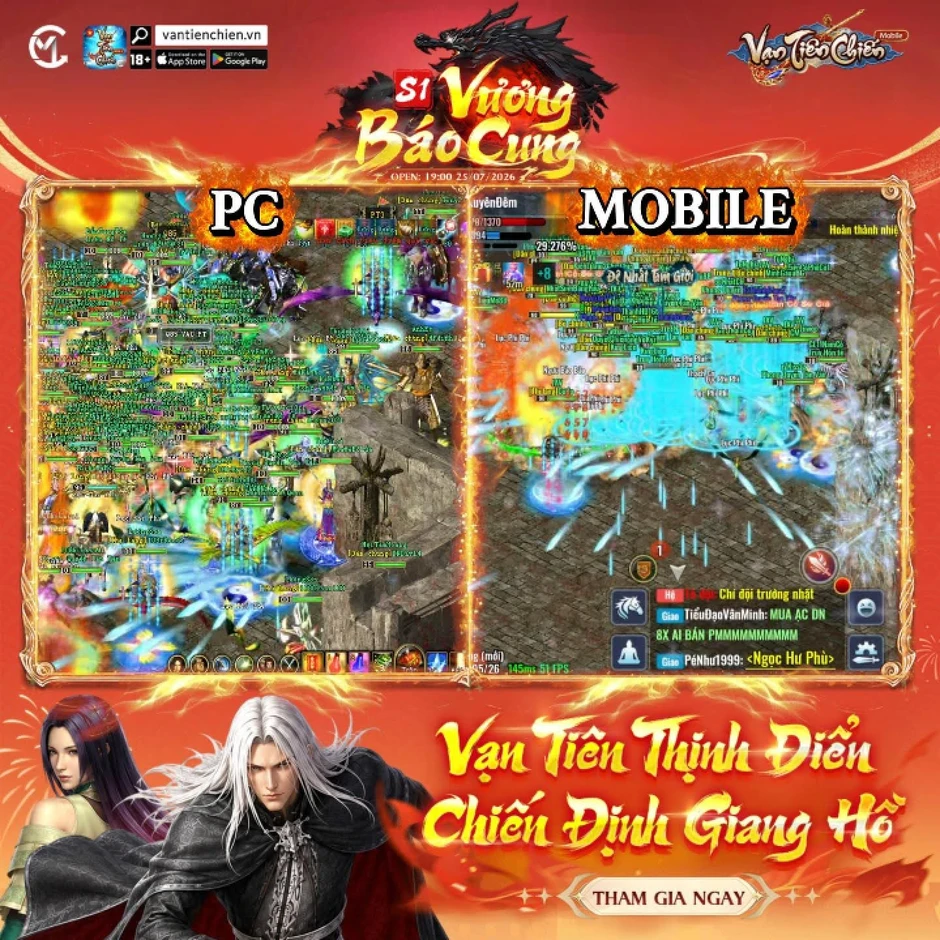 Vạn Tiên Chiến Mobile CMPlay – Hành Trình Tái Hiện Huyền Thoại MMORPG Trên Mobile Vạn Tiên Chiến Mobile CMPlay – Hành Trình Tái Hiện Huyền Thoại MMORPG Trên Mobile