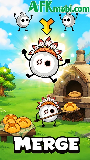 Village Tycoon: Merge & Idle - Phát triển bộ lạc của chính bạn