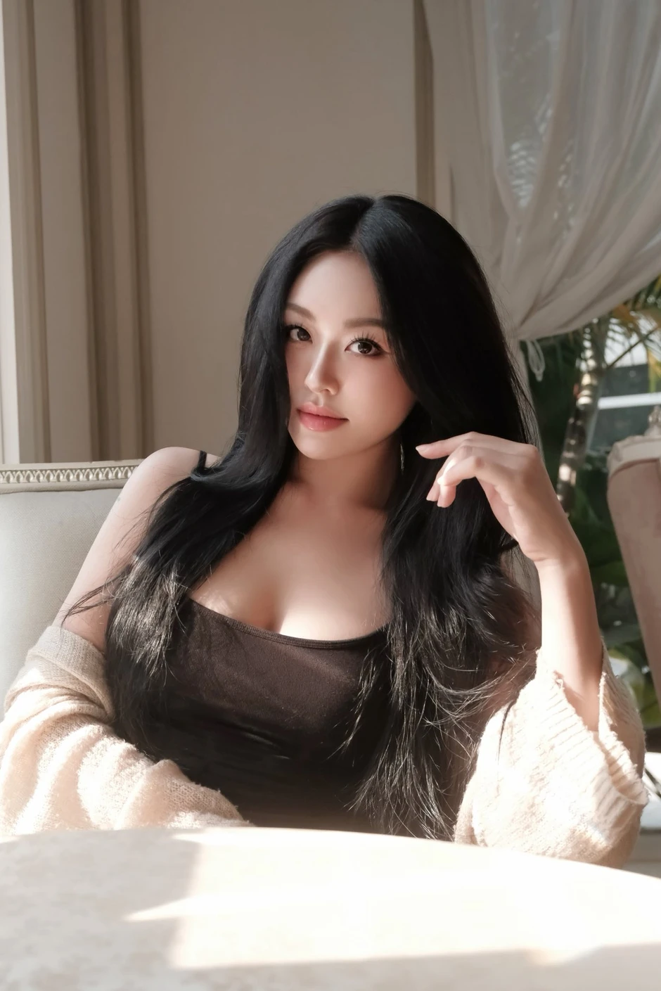 Vô tình "lia cam" trong xe hơi, cô nàng Á Khôi lập tức cho ra đời một bộ ảnh siêu phẩm