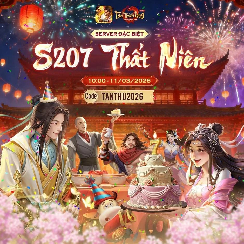 Tân Thiên Long Mobile: Giới thiệu Vòng quay Thất Niên Thiên Long và Máy chủ Đặc biệt chào mừng sinh nhật