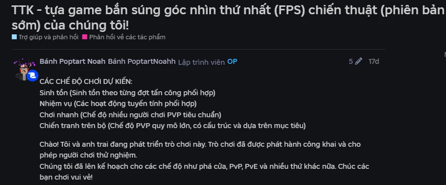 Vừa lên sóng, game FPS mới toanh trên Roblox đã hút 5 triệu người chơi, đồ họa "đỉnh của chóp" khiến tất cả phải ngỡ ngàng Vừa lên sóng, game FPS mới toanh trên Roblox đã hút 5 triệu người chơi, đồ họa "đỉnh của chóp" khiến tất cả phải ngỡ ngàng