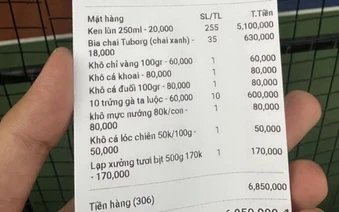 Xôn xao hóa đơn Pickleball đầy "ám muội"