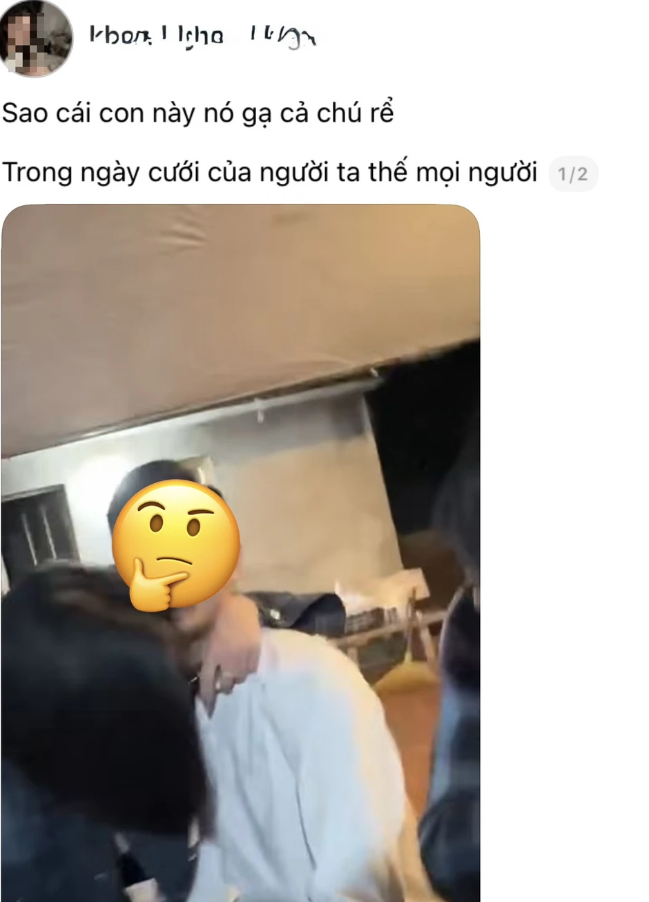 Xôn xao khoảnh khắc cô gái ngang nhiên "bá cổ, gạ gẫm" chú rể trong ngày cưới