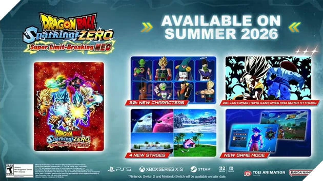 Dragon Ball: Sparking! ZERO Công Bố Bản DLC Đầy Tham Vọng Super Limit-Breaking NEO