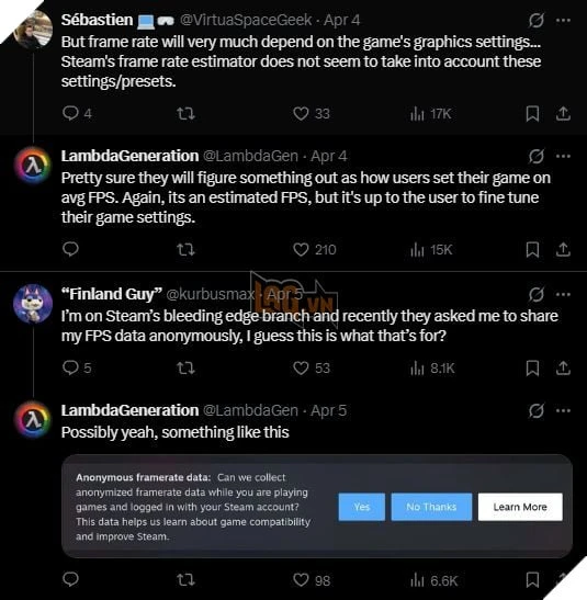 Hé Lộ Khả Năng Steam Bổ Sung Thêm Công Cụ Dự Báo FPS Dựa Trên Cấu Hình Máy Tính Hé Lộ Khả Năng Steam Bổ Sung Thêm Công Cụ Dự Báo FPS Dựa Trên Cấu Hình Máy Tính