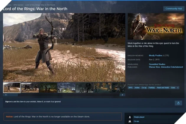 Lord of the Rings: War in the North Bất Ngờ Hé Lộ Khả Năng Quay Trở Lại