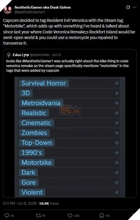 Resident Evil Code: Veronica Remake Gây Chấn Động Tại Summer Game Fest 2026
